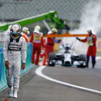 Hamilton's hopes up in flames in Hungary