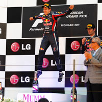 Race Notes - Vettel wins Korean GP, Red Bull clinches Constructors title