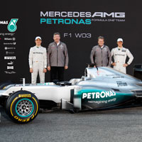 Mercedes launches W03 at Barcelona