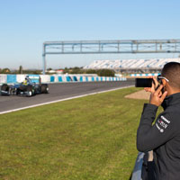 Hamilton watches with new sponsor Blackberry