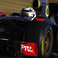 Raikkonen back in an F1 car