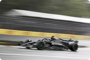 Practice 1 Report - Russell fastest in wet practice, damage for Perez