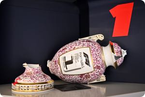 Manufacturer to replace smashed Verstappen trophy