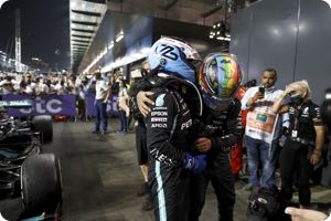 Bottas preparing to leave Mercedes pressure chamber