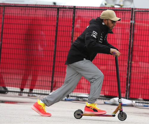 Hamilton crashes during motorbike test