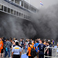 Williams celebration cut short by garage fire